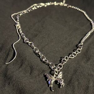 “Midnight Flutter” Butterfly Necklace
